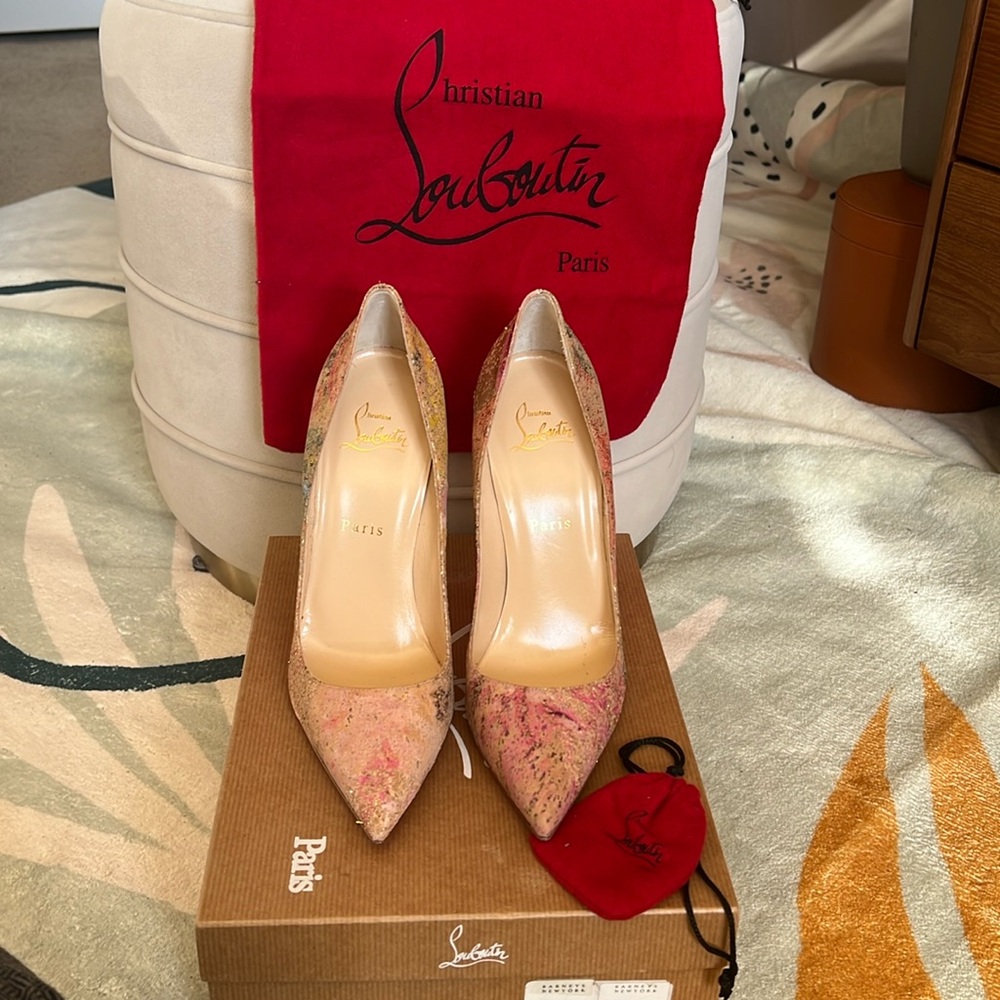 🌸 NIB Christian Louboutin So Kate 120 Cork Blooming – Size 39 (9) 🌸